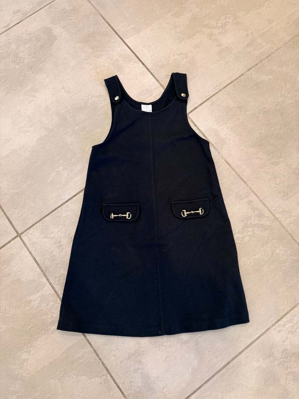 Zara Girls Navy Blue Pocket Detail Dress Size 11-12